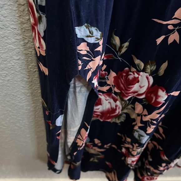 Navy Blue Flowers Maxi dress size 2XL NWT - Picture 4 of 6